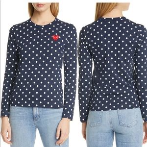Comme des garçons CDG Play Polka dot cotton tee